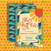 Retro Zomer Strand Geslacht Neutraal 1e Verjaardag Kaart