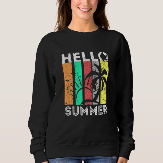 Retro Zomer Strand Vakantie Trui (Voorkant)