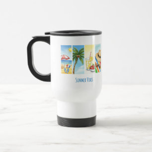 Retro Zomer Strand Vibes Sublimatie Mok – Vintage