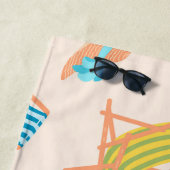 Retro zomer strandhanddoek strandlaken (In situ)