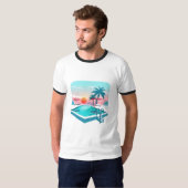 retro zomer t-shirt (Voorkant volledig)