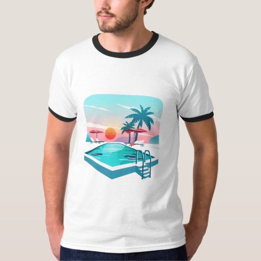 retro zomer t-shirt (Voorkant)