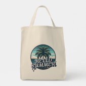 Retro zomer tote bag (Achterkant)