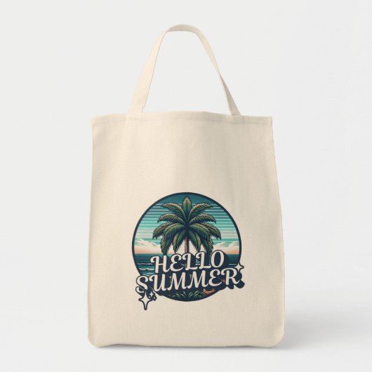 Retro zomer tote bag (Voorkant)
