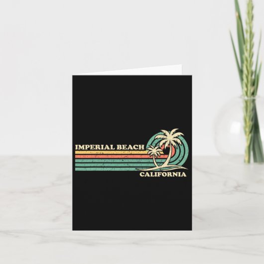 Retro Zomer Vakantie Californië Keizerlijk  Kaart (Voorkant)