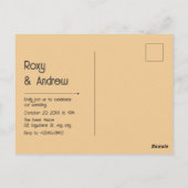 Retro zomer van bruiloft briefkaart (Achterkant)