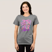 Retro Zomer Vibes Coquette Tri-Blend Shirt (Voorkant volledig)