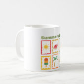 Retro Zomer Vibes Design Koffiemok (Voorkant links)