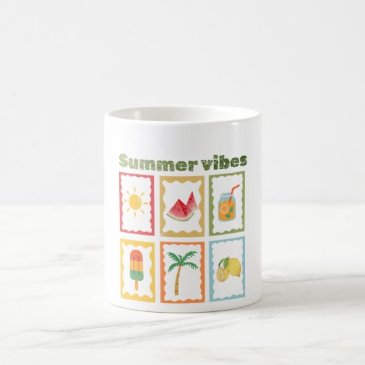 Retro Zomer Vibes Design Koffiemok (Center)