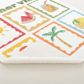 Retro Zomer Vibes Design Sherpa Deken (3/4)