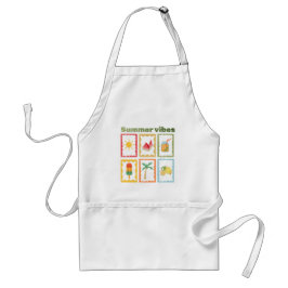 Retro Zomer Vibes Design  Standaard Schort