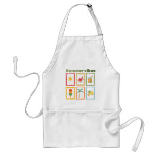 Retro Zomer Vibes Design Standaard Schort