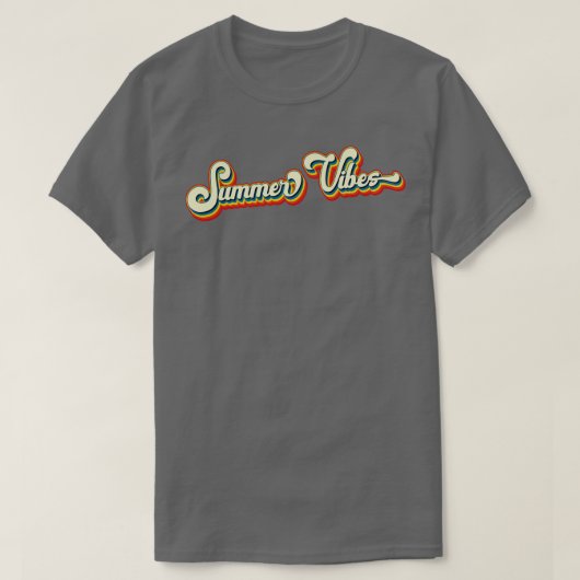 Retro Zomer Vibes Vakantie T-shirt (Design voorkant)