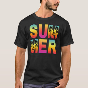 Retro Zomer Vibes Zomer Strand Vakantie Matching T-shirt