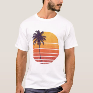 Retro Zomer Zonsondergang – Vintage 70s Strand Ill T-shirt
