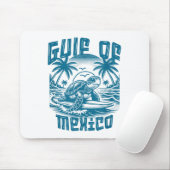 Retro Zomergolf van Mexico voor altijd Turtle Beac Muismat (Met muis)