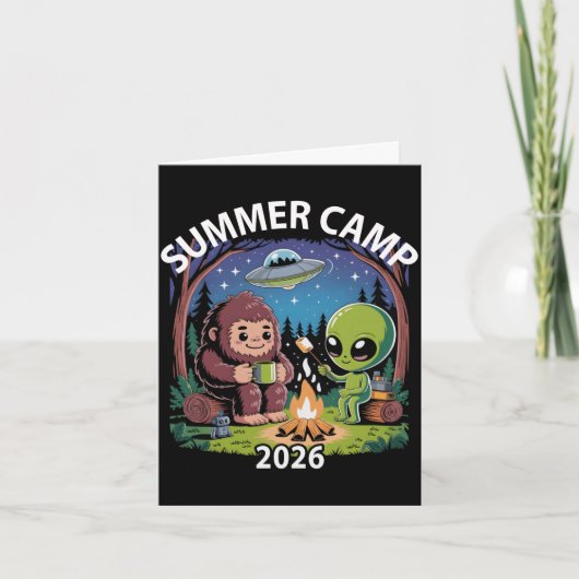 Retro zomerkamp 2026 kinderen alien vibes directeu kaart (Voorkant)