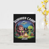 Retro zomerkamp 2026 kinderen alien vibes directeu kaart (Gele Bloem)
