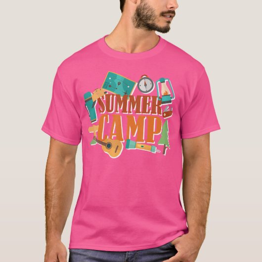 Retro Zomerkamp Camping Buitenshuis Natuur Lover G T-shirt (Voorkant)