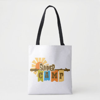 Retro zomerkamp grafische t-shirt tote bag