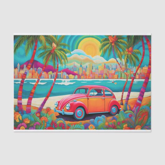 Retro Zomerrit Tissuepapier (Voorkant)
