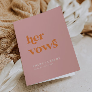 Retro Zomerroze Sinaasappel Haar geloften Wedding 