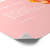 Retro Zomerroze Wedding Spritz Station Sign Poster (Hoek)