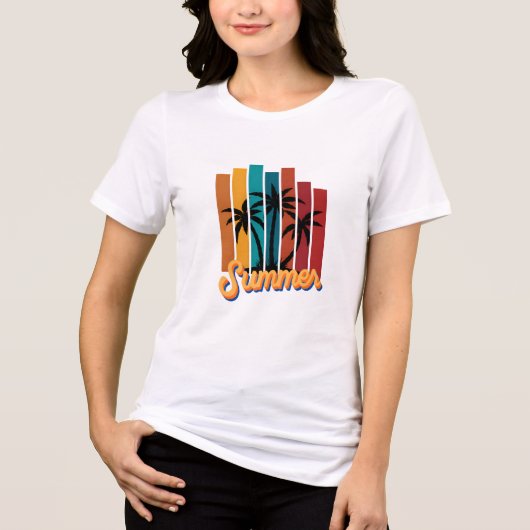 Retro zomerse sfeer t-shirt (Voorkant)