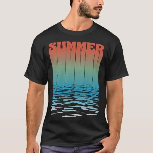 Retro zomerteksteffect t-shirt (Voorkant)