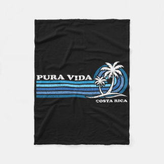 Retro Zomervakantie Costa Rica Pura Vida Fleece Deken