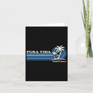 Retro Zomervakantie Costa Rica Pura Vida Kaart