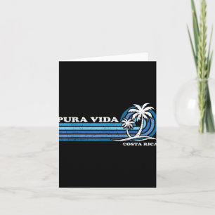 Retro Zomervakantie Costa Rica Pura Vida Kaart