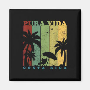 Retro Zomervakantie Costa Rica Pura Vida Magneet