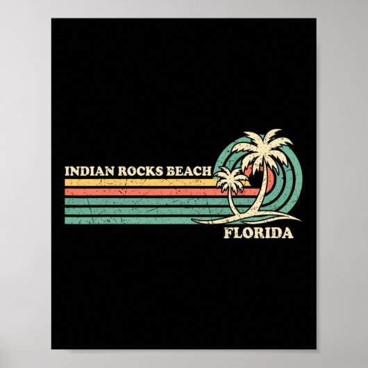 Retro Zomervakantie Florida Indiaanse rotsen Poster (Voorkant)