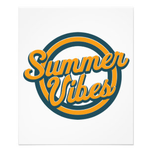 Retro zomervibes logo. foto afdruk