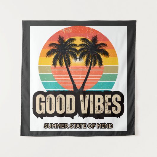 Retro zomervibes wandkleed (Voorkant)