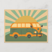 Retro zomerwagen briefkaart (Voorkant)