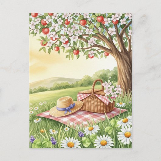 retro zomerzonnewende briefkaart (Voorkant)