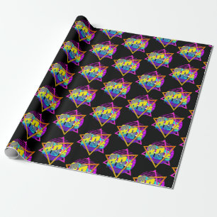 Retro Zomerzonsondergang Jaren 80 Cadeaupapier