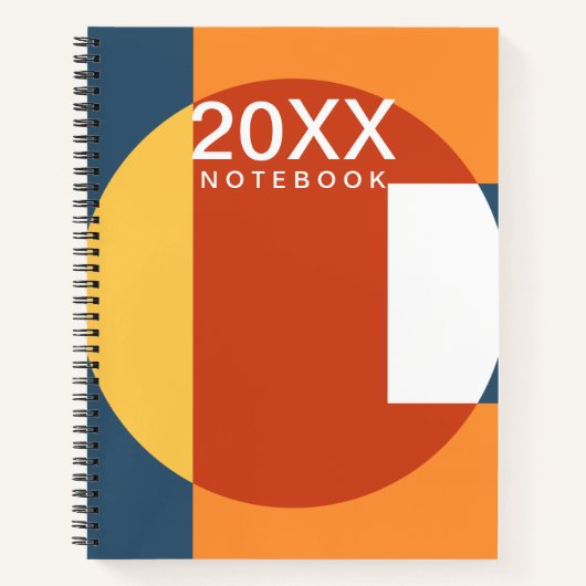 Retro Zon abstract Notitieboek (Voorkant)