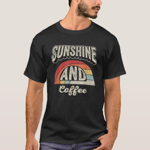 retro zon en koffieliefhebber zomer t-shirt