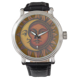 Retro zon en maan horloge