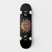Retro Zon en Maan Unisex Persoonlijk Skateboard (Voorkant)