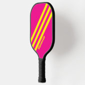 Retro Zon Gebronsd Drie Strepen met Naam Pickleball Paddle (Links)