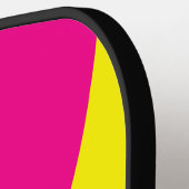 Retro Zon Gebronsde Drie Cirkel Streep met Naam Pickleball Paddle (Links Detail)