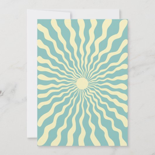 Retro Zon Golf Wave Madeliefje Tachtigste 80ste Ve Kaart (Achterkant)