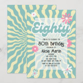 Retro Zon Golf Wave Madeliefje Tachtigste 80ste Ve Kaart (Voorkant / Achterkant)