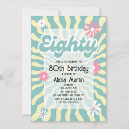 Retro Zon Golf Wave Madeliefje Tachtigste 80ste Ve Kaart