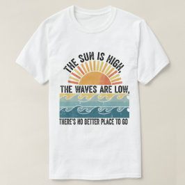 Retro Zon & Golven Zomer Vibe Art T-shirt