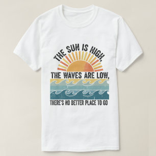 Retro Zon & Golven Zomer Vibe Art T-shirt